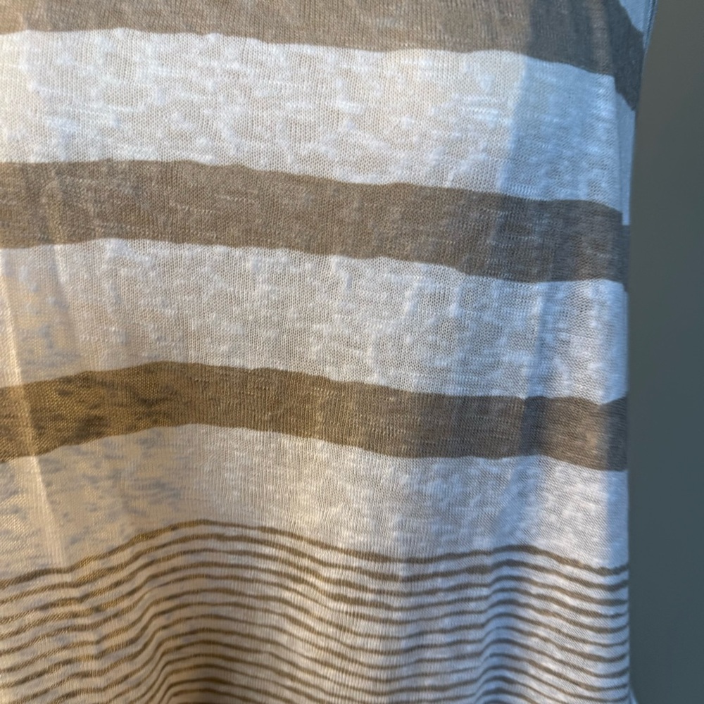 For Cynthia Gray/Tan & White Striped Tank Tops, Medium, New, Set of 2 - Picture 11 of 16